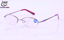 Load image into Gallery viewer, 2023 Real = Clara Vida = Designer Half-rim Coated Anti Ray Women Reading Glasses +1 +1.5 +2 +2.5 +3 +3.5 +4 With Case