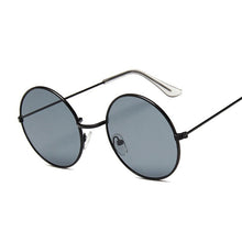 Load image into Gallery viewer, 2023 Retro Round Pink Sunglasses Women Brand Designer Sun Glasses For Women Alloy Mirror Female Oculos De Sol Black