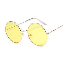 Load image into Gallery viewer, 2023 Retro Round Pink Sunglasses Women Brand Designer Sun Glasses For Women Alloy Mirror Female Oculos De Sol Black
