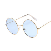Load image into Gallery viewer, 2023 Retro Round Pink Sunglasses Women Brand Designer Sun Glasses For Women Alloy Mirror Female Oculos De Sol Black
