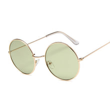 Load image into Gallery viewer, 2023 Retro Round Pink Sunglasses Women Brand Designer Sun Glasses For Women Alloy Mirror Female Oculos De Sol Black