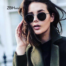 Load image into Gallery viewer, 2022 Retro Round Sunglasses Women Brand Designer Sun Glasses For Women Alloy Mirror Sunglasses Ray Female Oculos De Sol