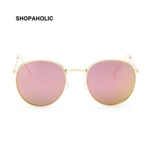 Load image into Gallery viewer, 2023 Round Retro Sunglasses Women Brand Designer Female Mirror Sunglasses Ray Pink  Sun Glasses For Women UV400