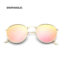 Load image into Gallery viewer, 2023 Round Retro Sunglasses Women Brand Designer Female Mirror Sunglasses Ray Pink  Sun Glasses For Women UV400