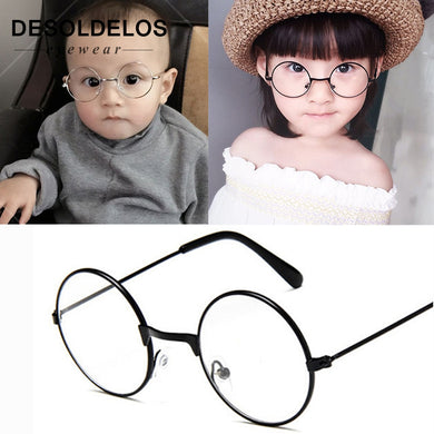 2023 Round Spectacles Glasses Frames Eyewear Kids With Clear Lens Myopia Optical Transparent Glasses For Children Boys Girls