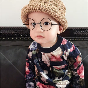 2023 Round Spectacles Glasses Frames Eyewear Kids With Clear Lens Myopia Optical Transparent Glasses For Children Boys Girls