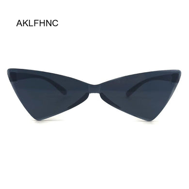 2023 Sexy Cat Eye Sunglasses Women Brand Designer Mirror Black Triangle Sun Glasses Female Shades For Ladies UV400