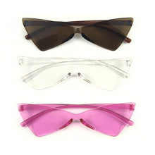 Load image into Gallery viewer, 2023 Sexy Cat Eye Sunglasses Women Brand Designer Mirror Black Triangle Sun Glasses Female Shades For Ladies UV400
