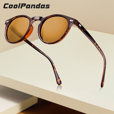 2023 TR90 Lightweight Tortoise Brown Unisex Sunglasses Polarized Men Women Vintage Retro Small Round gafas oculos de sol UV400
