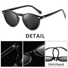 Carica l'immagine nel visualizzatore di Gallery, 2023 TR90 Lightweight Tortoise Brown Unisex Sunglasses Polarized Men Women Vintage Retro Small Round gafas oculos de sol UV400