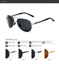 Load image into Gallery viewer, 2023 VEITHDIA UV400 Pilot Yurt Sun Glasses Men Polarized Sunglasses Brand Logo Design Driving Glasses Goggles Oculos de sol 1306