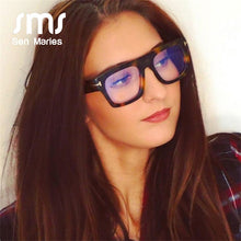 Load image into Gallery viewer, 2023 Vintage Square Glasses Frame Women Leopard Black Clear Glasses Female Eyewear Accessories oculos de sol feminino