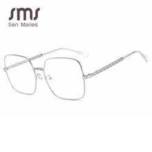 Load image into Gallery viewer, 2023 Women Glasses Frames Female Gold Silver Color Sunglasses Anti-blue Light Flat Mirror Eyeglasses armacao de oculos