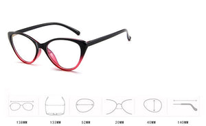 2023 Women Vintage glasses clear lens optical Cat eye frames Slim leg light reading Glasses Oculos de grau feminino 859