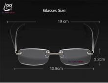 Load image into Gallery viewer, 2023 =clara Vida= Limited Al-mg Rimless Reading Glasses Ultra Light Uv400 Anti-fatigue Lenses +2.0 +2.5 2.75 +3.0 +3.5 3.75