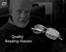 Load image into Gallery viewer, 2023 =clara Vida= Limited Al-mg Rimless Reading Glasses Ultra Light Uv400 Anti-fatigue Lenses +2.0 +2.5 2.75 +3.0 +3.5 3.75