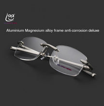 Load image into Gallery viewer, 2023 =clara Vida= Limited Al-mg Rimless Reading Glasses Ultra Light Uv400 Anti-fatigue Lenses +2.0 +2.5 2.75 +3.0 +3.5 3.75