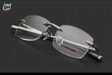Load image into Gallery viewer, 2023 =clara Vida= Limited Al-mg Rimless Reading Glasses Ultra Light Uv400 Anti-fatigue Lenses +2.0 +2.5 2.75 +3.0 +3.5 3.75