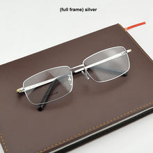 Load image into Gallery viewer, 2023 Brand  rimless glasses frame titanium eye glasses frames for men Square Business eyeglasses frames men