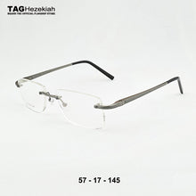 Load image into Gallery viewer, 2023 Brand  rimless glasses frame titanium eye glasses frames for men Square Business eyeglasses frames men