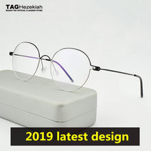 Load image into Gallery viewer, 2023 TAG Brand Spectacles Round Ultralight Titanium round Glasses Frame Men Danish designer Eyeglass Frames Women Square