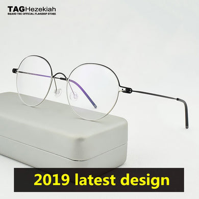 2023 TAG Brand Spectacles Round Ultralight Titanium round Glasses Frame Men Danish designer Eyeglass Frames Women Square
