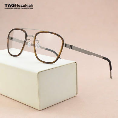 2023 brand Square eyeglasses Women's titanium glasses frame men optical glasses frame women spectacle frames Men's 9708