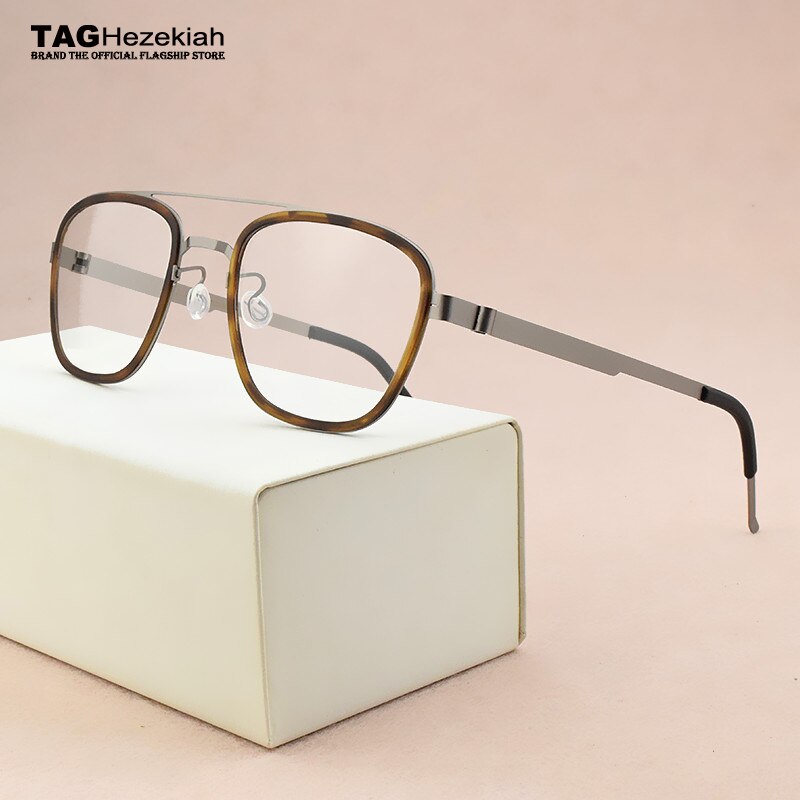 2023 brand Square eyeglasses Women's titanium glasses frame men optical glasses frame women spectacle frames Men's 9708