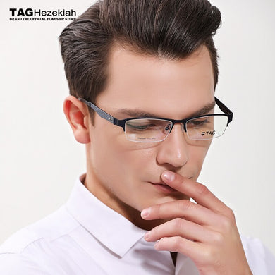 2023 titanium glasses frame men TAG Brand ultra-light carbon fiber eyeglasses frames women College optical shelves