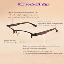 Load image into Gallery viewer, 2023 titanium glasses frame men TAG Brand ultra-light carbon fiber eyeglasses frames women College optical shelves