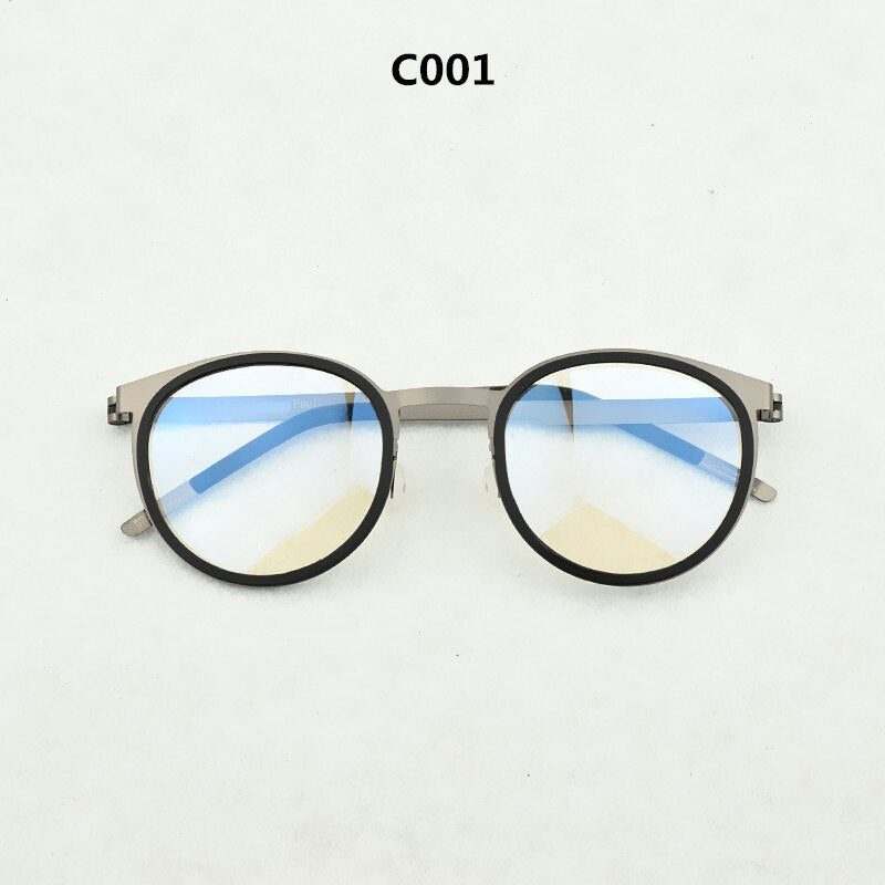2023 round glasses frame men retro brand eye glasses frames for men Business ultralight computer myopia spectacle frames