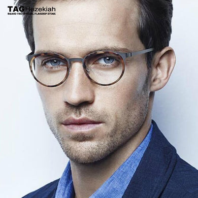 2023 round glasses frame men retro brand eye glasses frames for men Business ultralight computer myopia spectacle frames