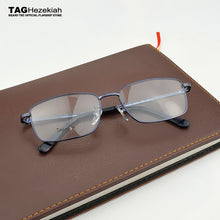 Load image into Gallery viewer, 2023 titanium glasses frame men Brand  eye glasses frames for men Square Business spectacles myopia glasses