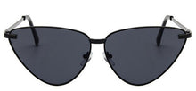 Load image into Gallery viewer, 2023 Black  Women Colour   Cat Eye Sunglasses  Metal Reflective flat lens Sun Glasses Female oculos