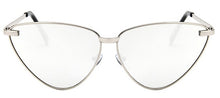 Load image into Gallery viewer, 2023 Black  Women Colour   Cat Eye Sunglasses  Metal Reflective flat lens Sun Glasses Female oculos