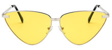 Load image into Gallery viewer, 2023 Black  Women Colour   Cat Eye Sunglasses  Metal Reflective flat lens Sun Glasses Female oculos