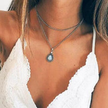 Load image into Gallery viewer, 2020 Bohemian Natural Stone Beads Hearts Birds Leaves Chain Necklaces Pendants for Women Vintage Multi Layer Jewelry Collar
