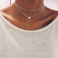 Load image into Gallery viewer, 2020 Bohemian Natural Stone Beads Hearts Birds Leaves Chain Necklaces Pendants for Women Vintage Multi Layer Jewelry Collar