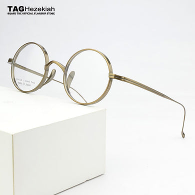 2023 Brand Round Titanium Glasses Frame Men Prescription Eyeglasses Vintage Myopia Optical Spectacles retro Eye Glasses women