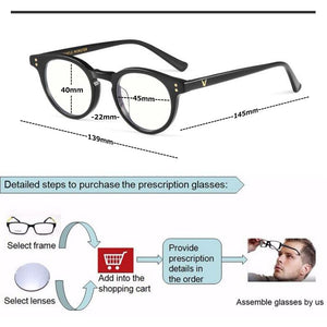 2023 Brand glasses frame women round glasses frame men myopia prescription spectacle frames Women's eyeglasses frame Men's Black
