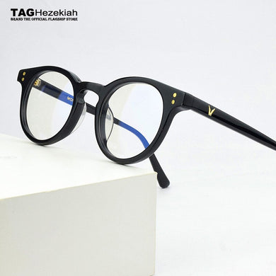 2023 Brand glasses frame women round glasses frame men myopia prescription spectacle frames Women's eyeglasses frame Men's Black