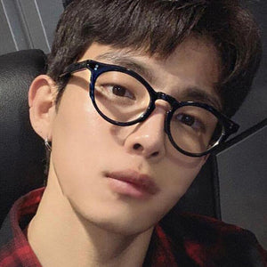 2023 Brand glasses frame women round glasses frame men myopia prescription spectacle frames Women's eyeglasses frame Men's Black