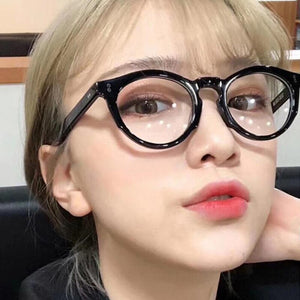 2023 Brand glasses frame women round glasses frame men myopia prescription spectacle frames Women's eyeglasses frame Men's Black