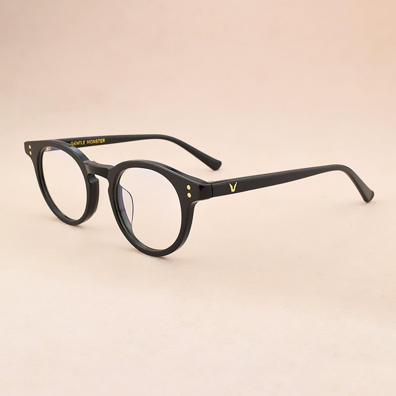 2023 Brand glasses frame women round glasses frame men myopia prescription spectacle frames Women's eyeglasses frame Men's Black