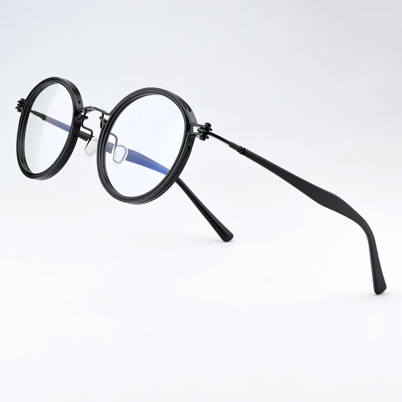 2023 Brand round Brand titanium glasses frame men myopia optical glasses frame women eye glasses frames for men spectacle frames