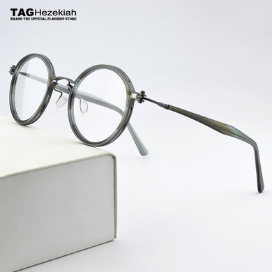 2023 Brand round Brand titanium glasses frame men myopia optical glasses frame women eye glasses frames for men spectacle frames