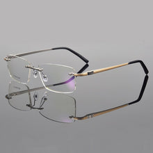Load image into Gallery viewer, 2023 Brand titanium glasses frame men Rimless frame glasses eye glasses frames for men spectacle frames mens myopia eyeglasses