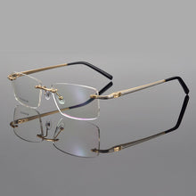Load image into Gallery viewer, 2023 Brand titanium glasses frame men Rimless frame glasses eye glasses frames for men spectacle frames mens myopia eyeglasses