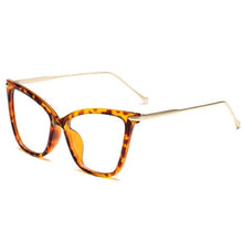 Load image into Gallery viewer, Cat Eye Glasses Frames Women Metal Goggles Transparent Glsses Frame For Female Big Frame Eyeglasses Clear Lens Eye Glasses