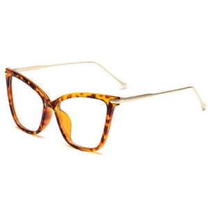 Cat Eye Glasses Frames Women Metal Goggles Transparent Glsses Frame For Female Big Frame Eyeglasses Clear Lens Eye Glasses